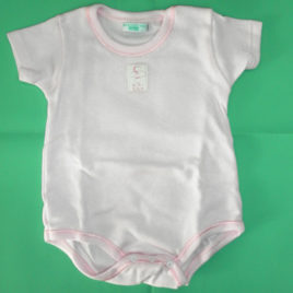 Body Girocollo Cotone Felpato Rosa Chicco – 1 Mese