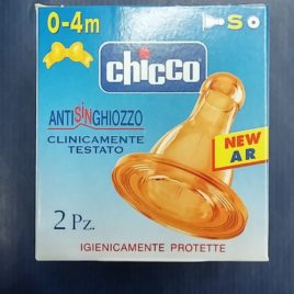 2 Tettarelle Chicco Anti-Rigurgito – Caucciù – 1foro – 0m+