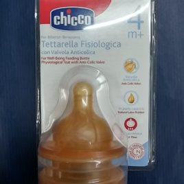 2 Tettarelle Chicco Fisiologica – Caucciù – 3fori – 4m+